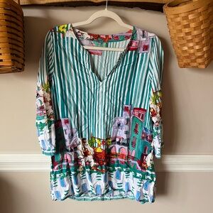 Antica Sartoria by Giacomo Cinque Tunic Women size S city buildings